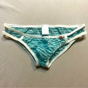 Petitq unique style brief in blue see thru medium